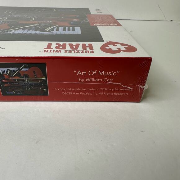 NEW Hart Puzzles Art Of Music William Carr 1000 Piece Puzzle 24x30 Trumpet Piano - Picture 4 of 6